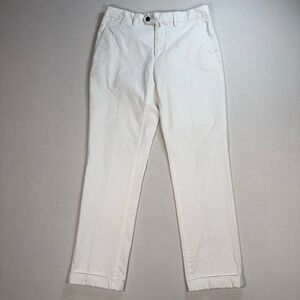 Suitsupply Porto Int Chino‎ Pants Men's 46 / 30x29 White Pure Cotton Stretch